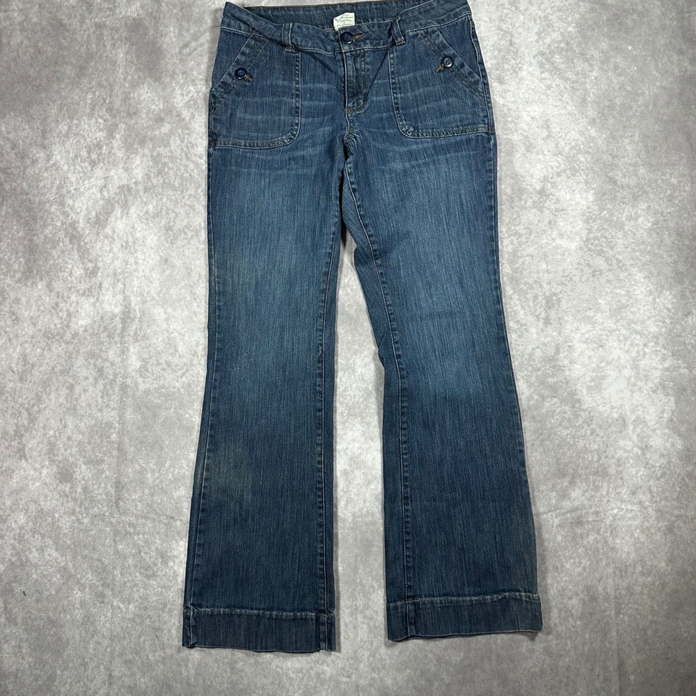 Vtg Y2K Faded Glory Womens 8 Blue Denim Low Rise Bootcut Jeans Faded Wash Retro